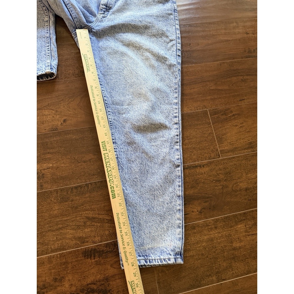 Lee Jeans Women's 16 Medium (Fits 12) Vintage Acid Wash High Rise Mom Jeans - Picture 7 of 13
